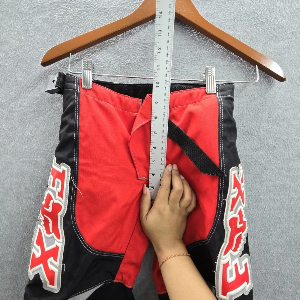 Fox Racing Boy Pants 24 Red Embroidered Colorblock 180 Motoross Logo